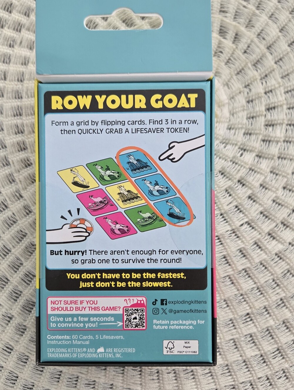 Row Your Goat Party Game Family Tabletop Game Card Dice Fun - Picture 6 of 8